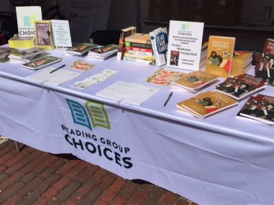 Reading Group Choices hosts events and participates in book fairs and festivals