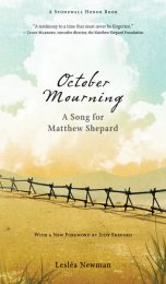 One of our recommended books is October Mourning by Leslea Newman